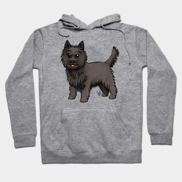 Dog - Cairn Terrier - Black Hoodie by Jen's Dogs Custom Gifts and Designs